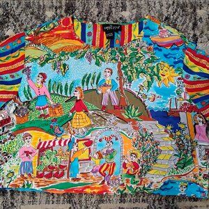Carol Little art multicolor vintage top